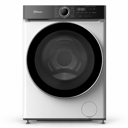 Large Appliances - STARCREST SWM-8014WH Washing Machine, 8 kg, 1400 RPM, Energy Class A, BLDC Inverter Motor, 15 Programs, Steam Function, Digital Display, White