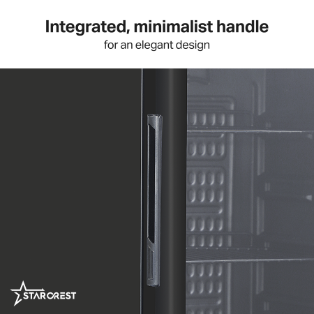 STARCREST Professional Refrigerated Display Case SBC-160BK, 160 L, Adjustable Thermostat, LED Lighting, Height 104 cm, Black [4]