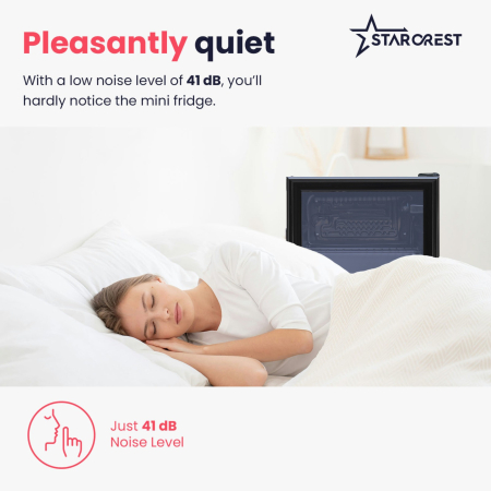 STARCREST Refrigerated Display Case SBC-5010BK, 46 L, Temperature Control, Glass Door, Height 48.8 cm, Black [5]