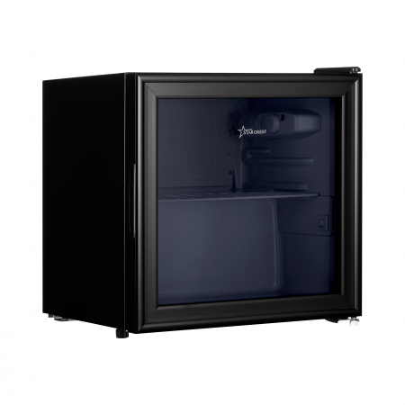 STARCREST Refrigerated Display Case SBC-5010BK, 46 L, Temperature Control, Glass Door, Height 48.8 cm, Black [1]