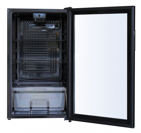 STARCREST Refrigerated Display Case SBC-9202BK, 93 L, Temperature Control, Glass Door, Height 83.2 cm, Black [1]