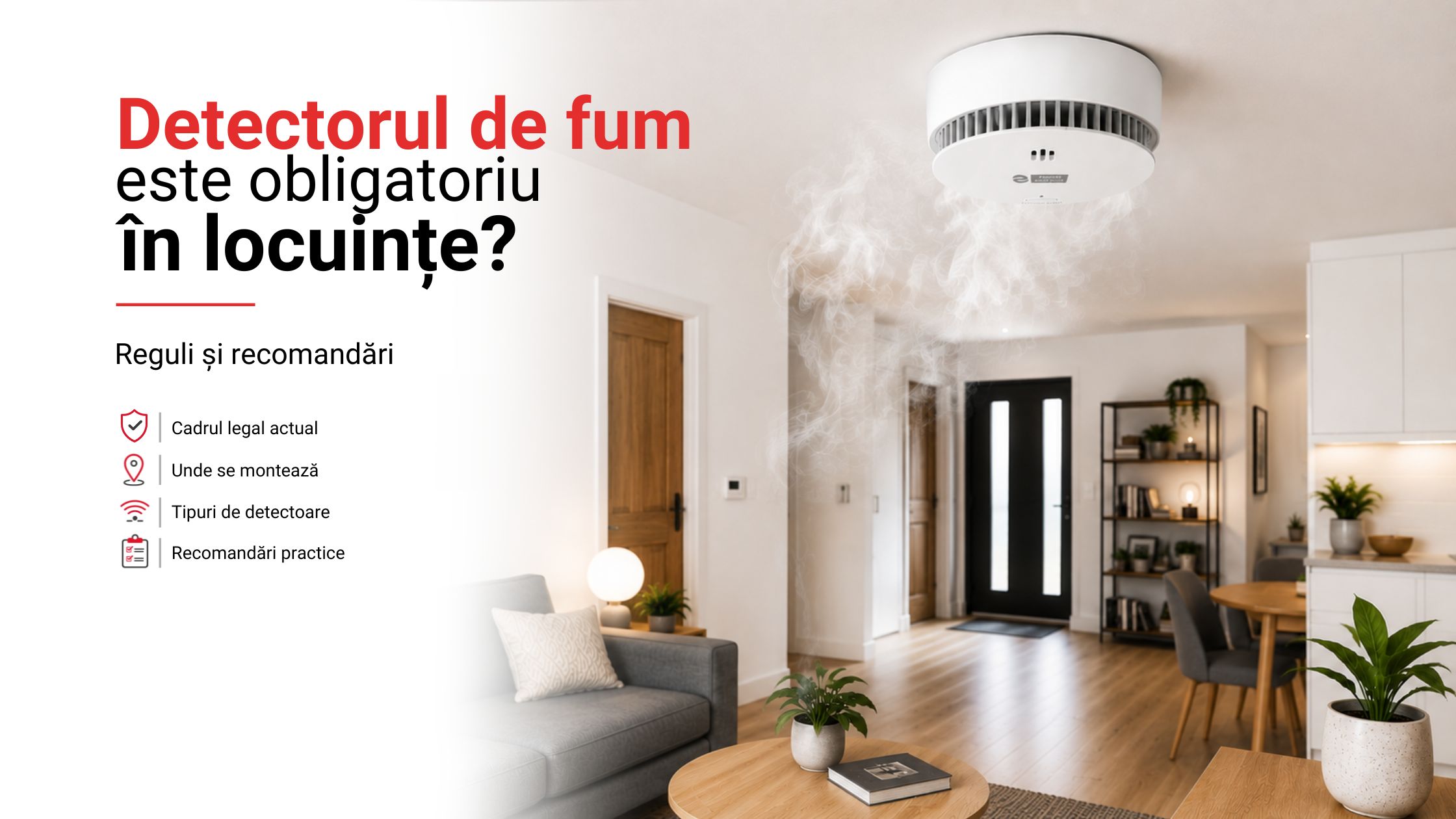 Este obligatoriu detectorul de fum în locuință? Reguli și recomandări