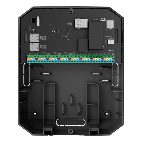Centrală alarmă hibridă cablată și wireless Ethernet și 2×SIM 4G/3G/2G, suport Fibra, Jeweller și Wings, verificare foto alarmă, 100 dispozitive, 2000 m radio, AJAX Hub Hybrid (4G) [3]