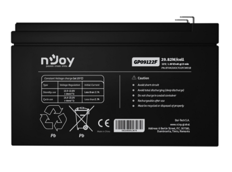 ACUMULATOR UPS, 12V, F2 (T2), PB-ACID AGM [1]