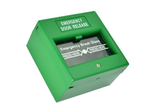Butoane Panica - BUTON DE URGENTA VERDE CU GEAM DE STICLA