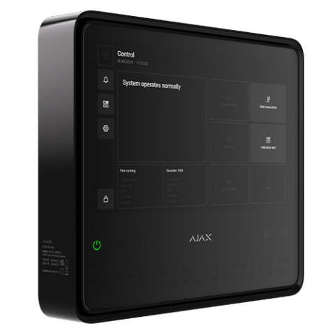 Centrală incendiu wireless EN54 AJAX Fire Hub Jeweller, CIE touchscreen, WiFi, Ethernet, 2x SIM [1]