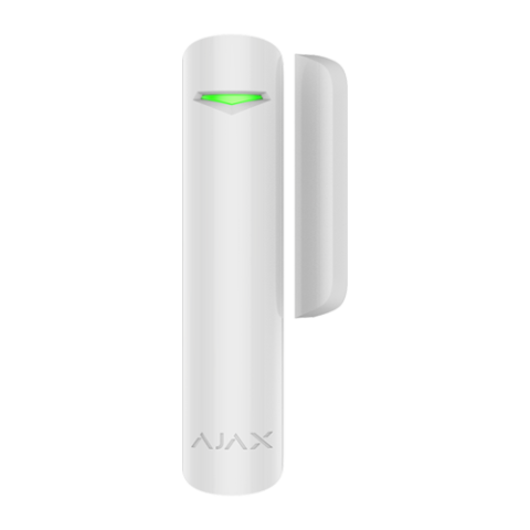 Contact magnetic wireless pentru ușă și fereastră cu senzor șoc și înclinare, intrare NC detector extern, 1200 m radio, AJAX DoorProtect Plus [1]