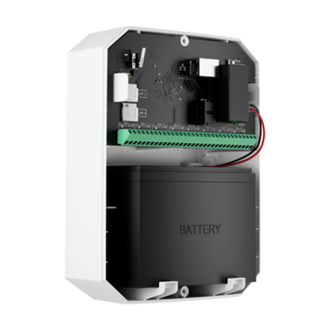 Centrală alarmă Ethernet și 2×SIM 2G, suport dispozitive cablate și wireless, verificare foto alarmă, 100 dispozitive, 2000 m radio, AJAX Hub Hybrid (2G) [2]