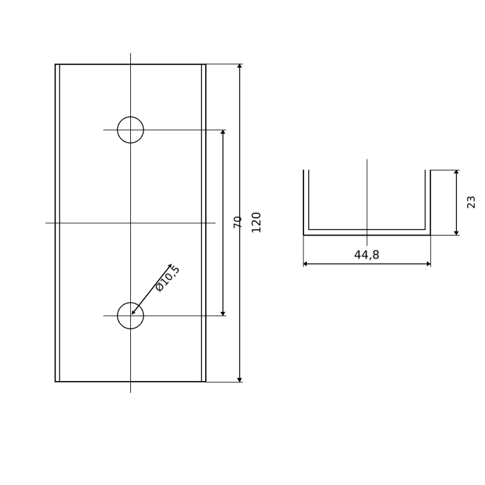 Clemă îmbinare profile aluminiu pentru sisteme fotovoltaice [4]
