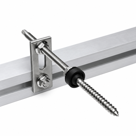 Adaptor inox pentru fixarea profilului fotovoltaic pe șurub M10 [1]