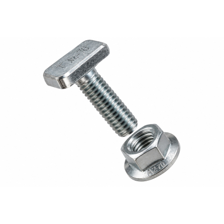 Sisteme de Fixare - Kit șurub tip T M10x25 mm cu piuliță autoblocantă M10