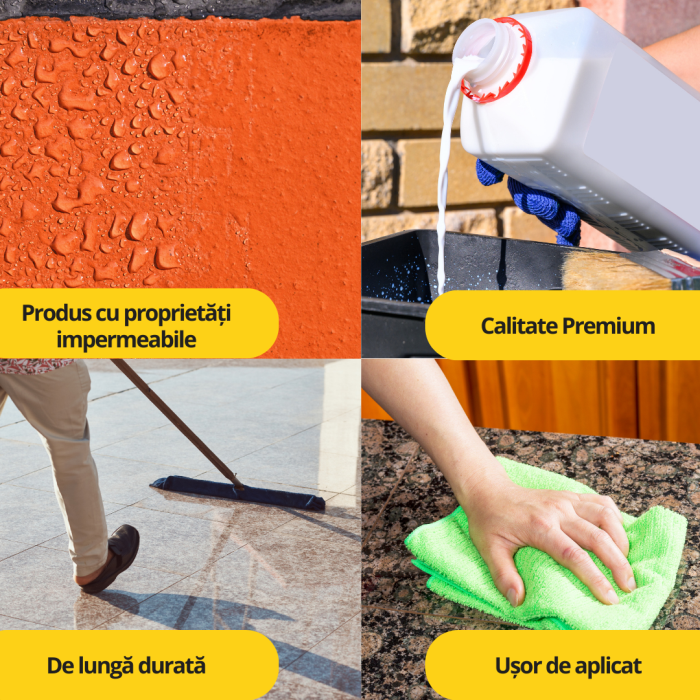 Impermeabilizant Cu Efect Umed Pentru Piatra Naturala Ilpa Extra Drops 1L – Marmura, Granit, Travertin, Beton, Caramida [3]