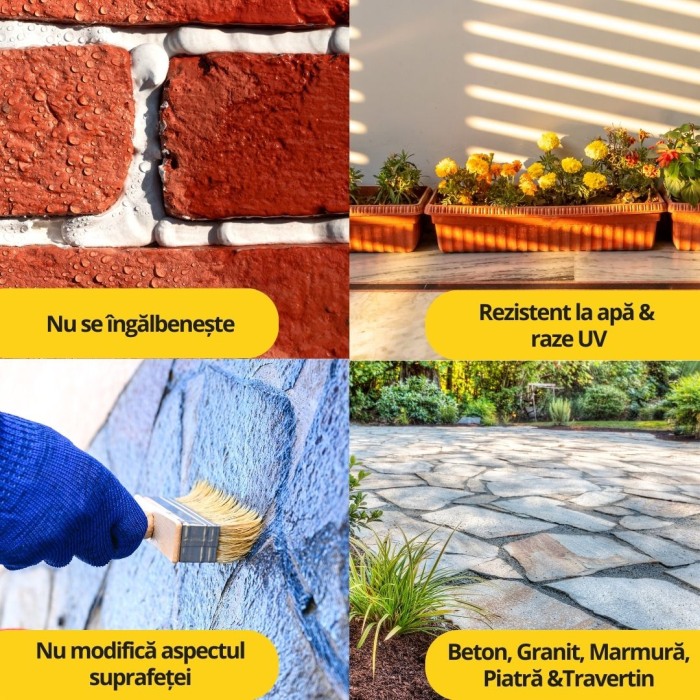 Impermeabilizant Cu Efect Uscat Pentru Piatra Naturala, Marmura, Granit, Travertin, Caramida si Beton – Ilpa DRAI 1L [3]
