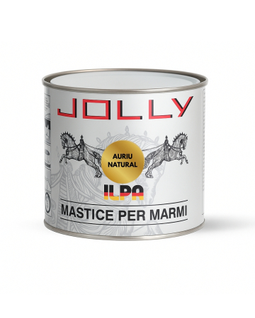 Mastic solid pentru lipire si restaurare - Adeziv mastic auriu metalic pentru marmură, granit și piatră naturală, Ilpa Jolly Metallico Oro, 1kg