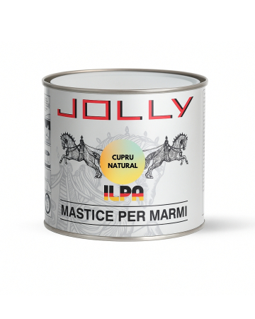 Mastic solid pentru lipire si restaurare - Adeziv Mastic Cupru Metalic Pentru Marmura, Granit, Travertin si Piatra Naturala – Ilpa Jolly Metallico Rame 1KG cu Catalizator
