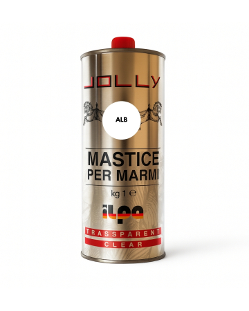 Mastic lichid pentru lipire si restaurare - Adeziv Mastic Lichid Alb Pentru Marmura, Granit, Travertin si Piatra Naturala – Ilpa Jolly Bianco Liquido 0.75L cu Catalizator