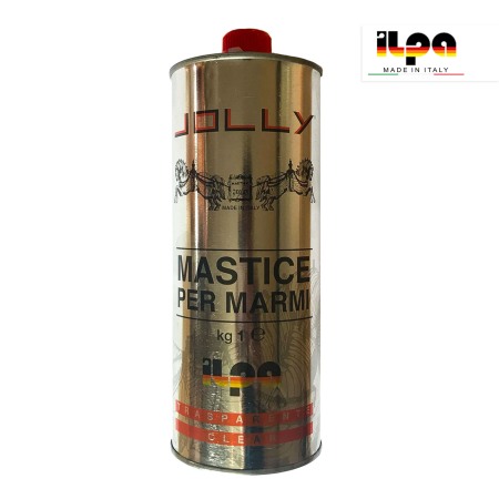 Adeziv Mastic Lichid Transparent Pentru Marmura, Granit, Travertin si Piatra Naturala – Ilpa Jolly Transparent Liquido 0.90L cu Catalizator [1]