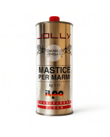Mastic lichid pentru lipire si restaurare - Adeziv Mastic Lichid Transparent pentru Marmura, Granit, Travertin si Piatra Naturala – Ilpa Jolly Glass Liquido 0.90L
