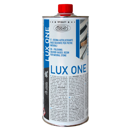 Lacuri piatra naturala - LUX ONE, 1L, Faber – rășină autolucioasă pe bază de solvent pentru marmură, granit, travertin și piatră naturală