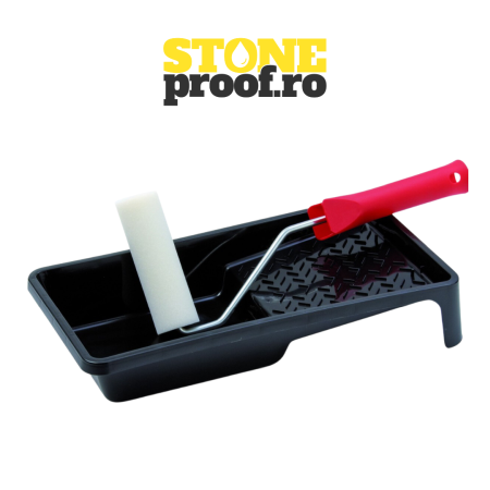 Accesorii pentru aplicare - Trafalet din burete 10 cm cu tavă pentru soluții, Stoneproof