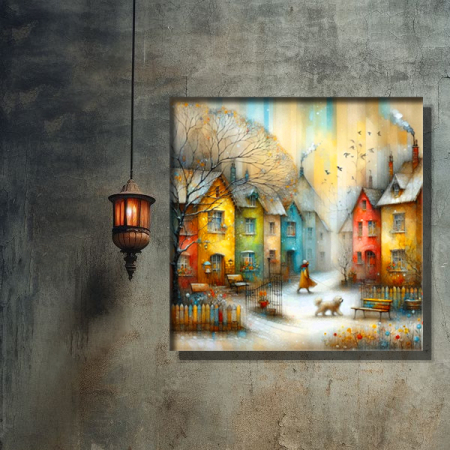 TABLOURI CANVAS - Tablou Canvas Scena de Iarna