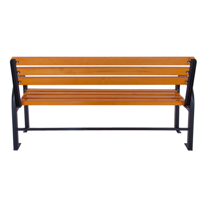Bancă exterior 168 cm MAGNOLIA cu spătar | Lemn fag și metal [5]