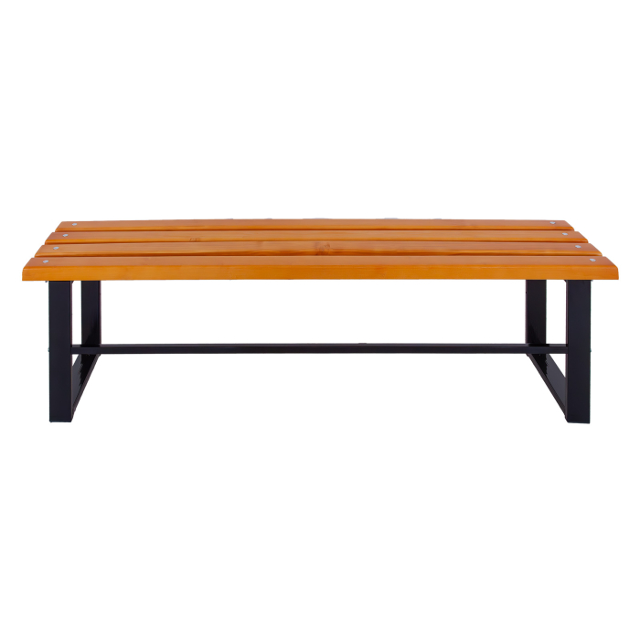 Bancă exterior fără spătar 120 cm IRIS | Metal și lemn masiv [2]