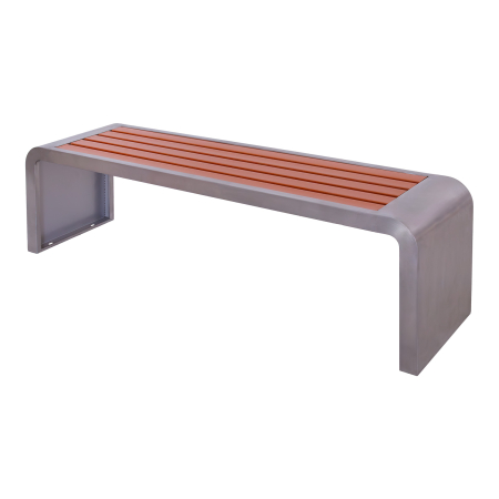 Bancă modernă 150 cm URBANIA | Aluminiu și WPC, design minimalist