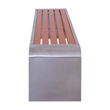 Bancă modernă 150 cm URBANIA | Aluminiu și WPC, design minimalist [2]