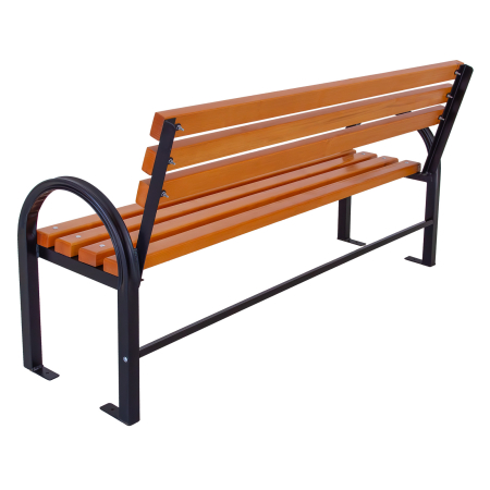 Bancă exterior 168 cm MAGNOLIA cu spătar | Lemn fag și metal [3]
