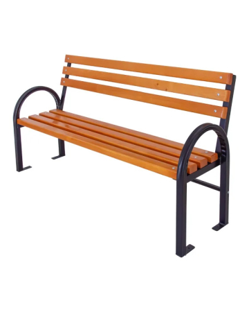 Bănci - Bancă exterior 168 cm MAGNOLIA cu spătar | Lemn fag și metal