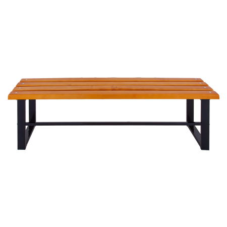 Bancă exterior fără spătar 120 cm IRIS | Metal și lemn masiv [1]