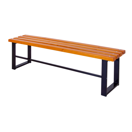 Bancă exterior fără spătar 120 cm IRIS | Metal și lemn masiv