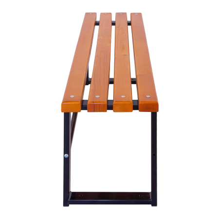 Bancă exterior fără spătar 120 cm IRIS | Metal și lemn masiv [2]