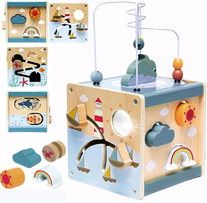 Cub activitati albastru -tip Montessori 6in 1 [6]