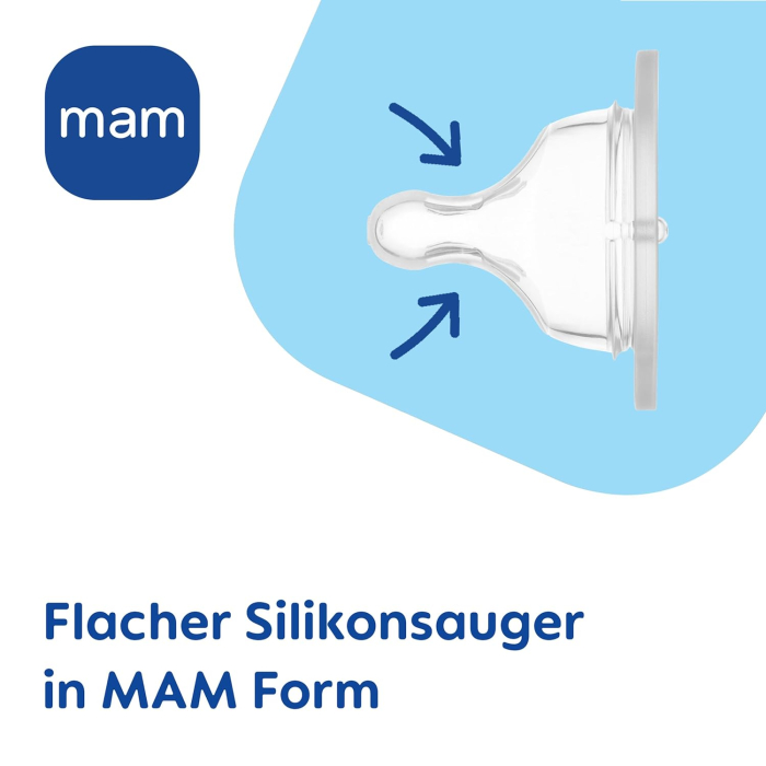 Pachet de 2 tetine anticolici din silicon MAM 4+ [3]