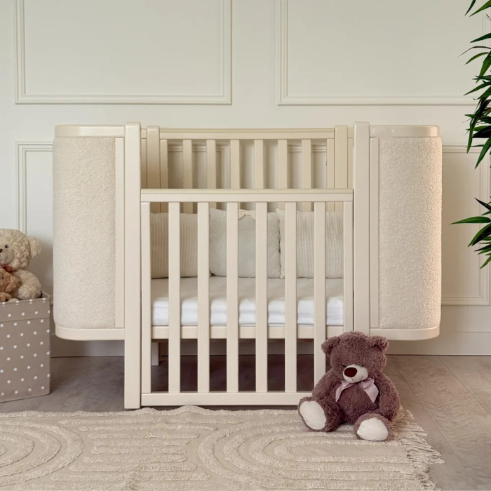 Patut bebe tapitat bucle co-sleeping Linn 120 × 60 cm – Milky [2]