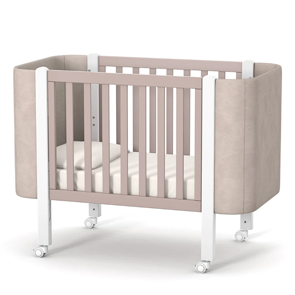 Patut bebelusi lemn Gabriela cappucino 120×60 [2]