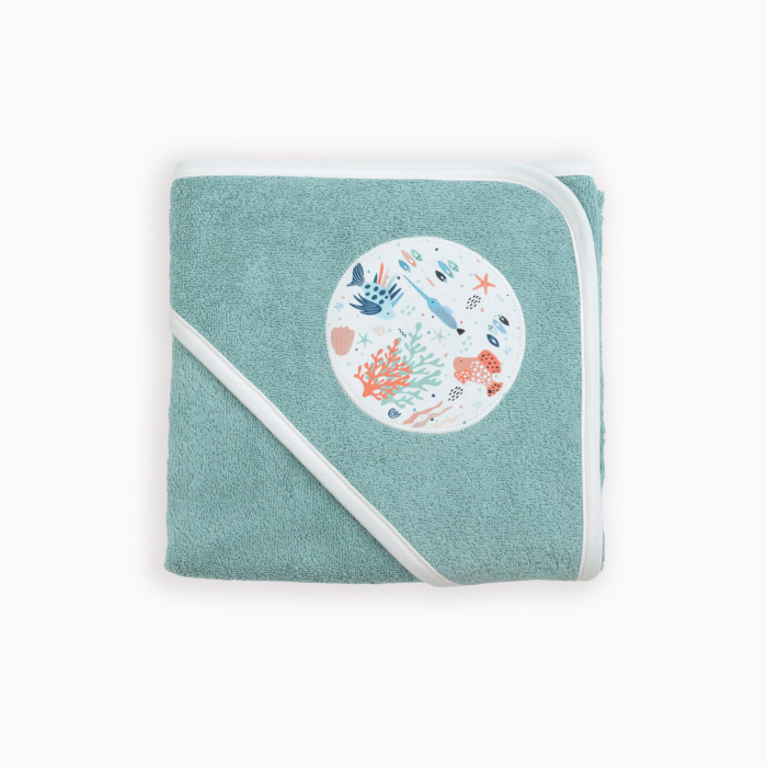Prosop cu glugă Ocean din bumbac 75x75 cm / 100x100 cm [3]
