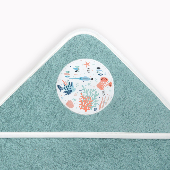 Prosop cu glugă Ocean din bumbac 75x75 cm / 100x100 cm [2]