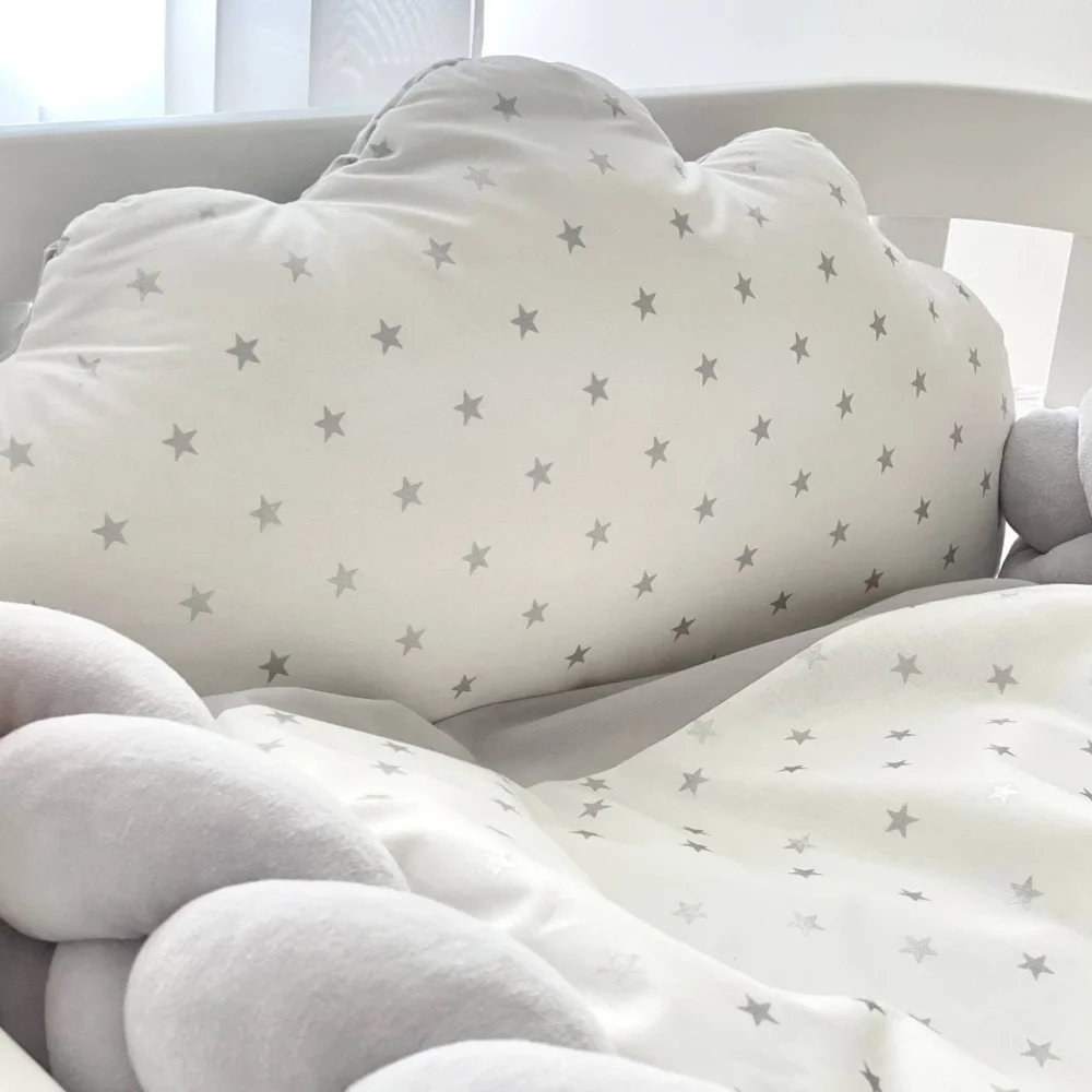 Set lenjerie patut bebe 8 piese norisori gri [6]