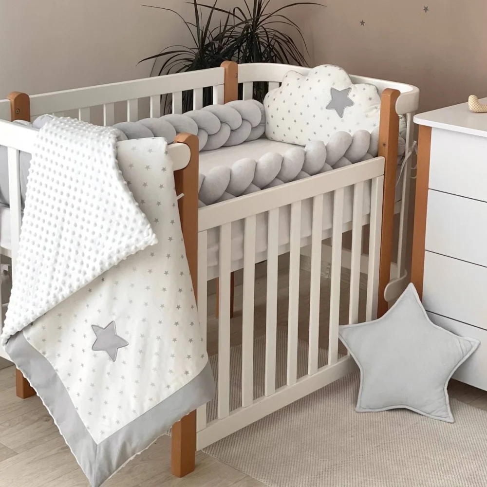 Set lenjerie patut bebe 8 piese norisori gri [4]