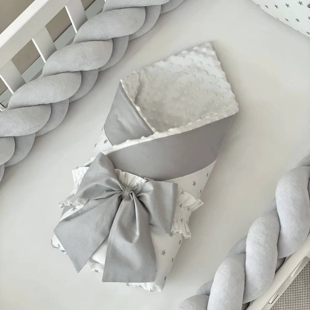 Set lenjerie patut bebe 8 piese norisori gri [2]