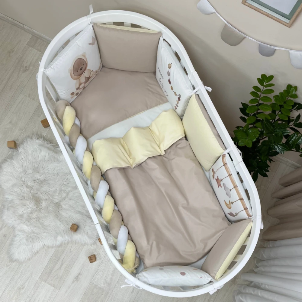 Set lenjerie patut bebe- Ursulet art design 7piese [5]