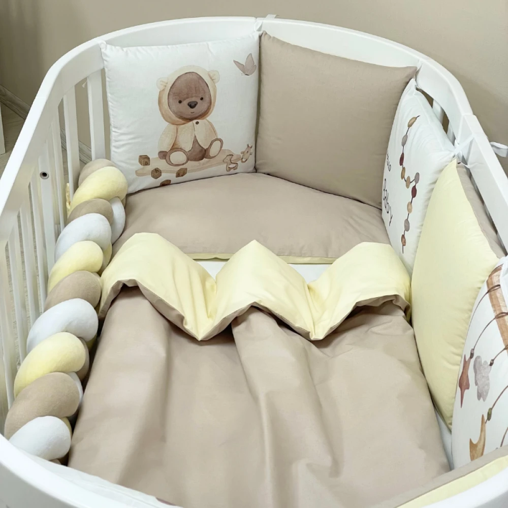 Set lenjerie patut bebe- Ursulet art design 7piese [8]