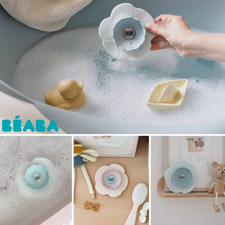 Termometru digital de camera si baie Beaba Lotus Green Blue [2]