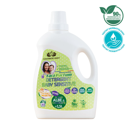 Detergenti rufe - Detergent baby sensitive, fara parfum, 1.5 L/ 30 sp