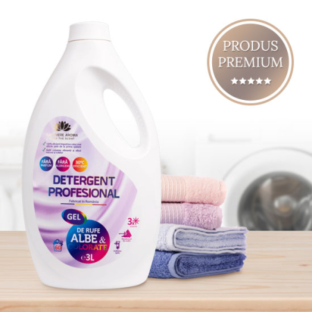 Detergenti rufe - Detergent profesional rufe albe & colorate ( fara Parfum), 3L
