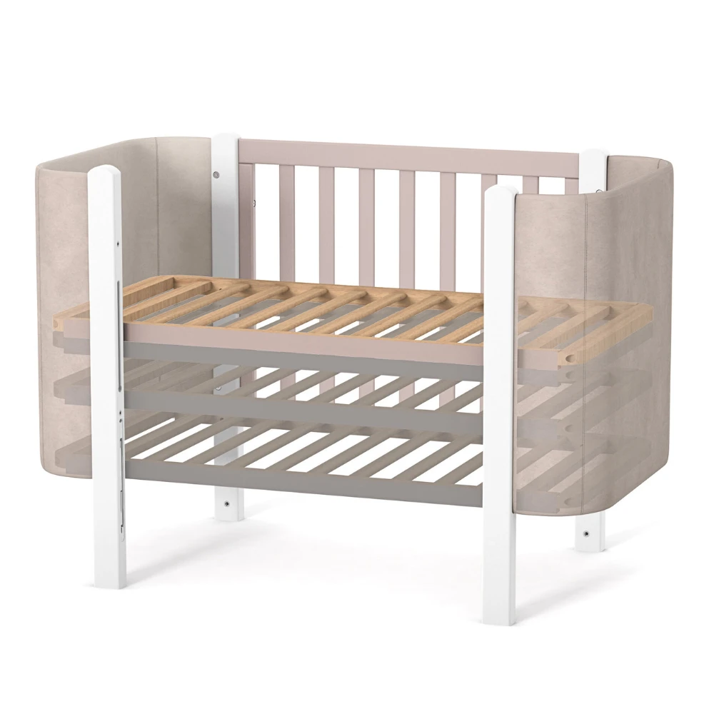 Patut bebelusi lemn Gabriela cappucino 120×60 [4]