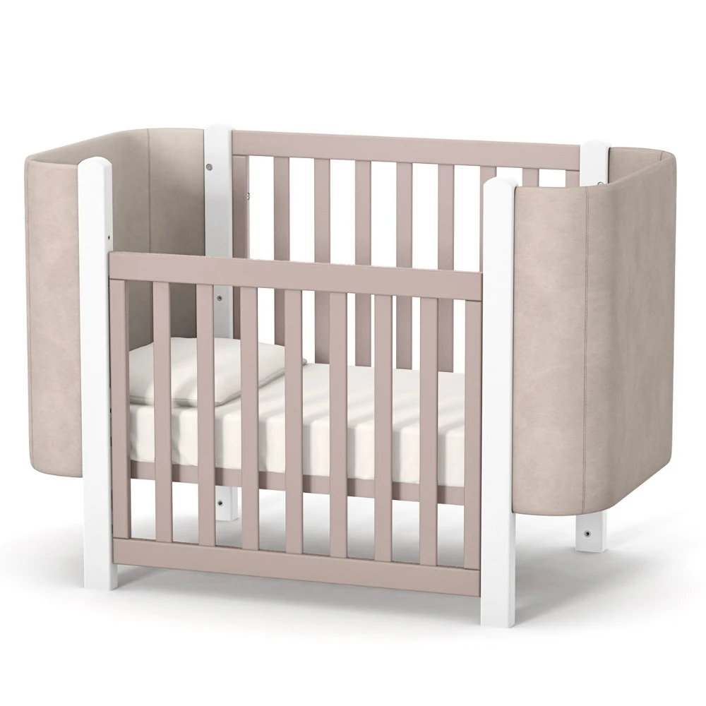 Patut bebelusi lemn Gabriela cappucino 120×60 [3]